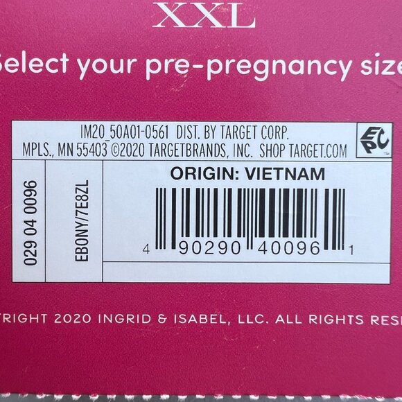 Isabel Maternity by Ingrid & Isabel Over Belly Ponte Maternity Pants Black XXL - Picture 6 of 6